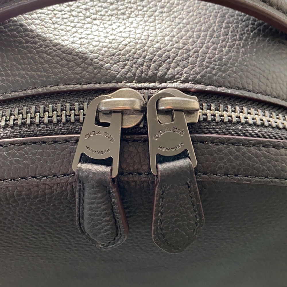Coach Black Leather Backpack - Picture 3 of 8